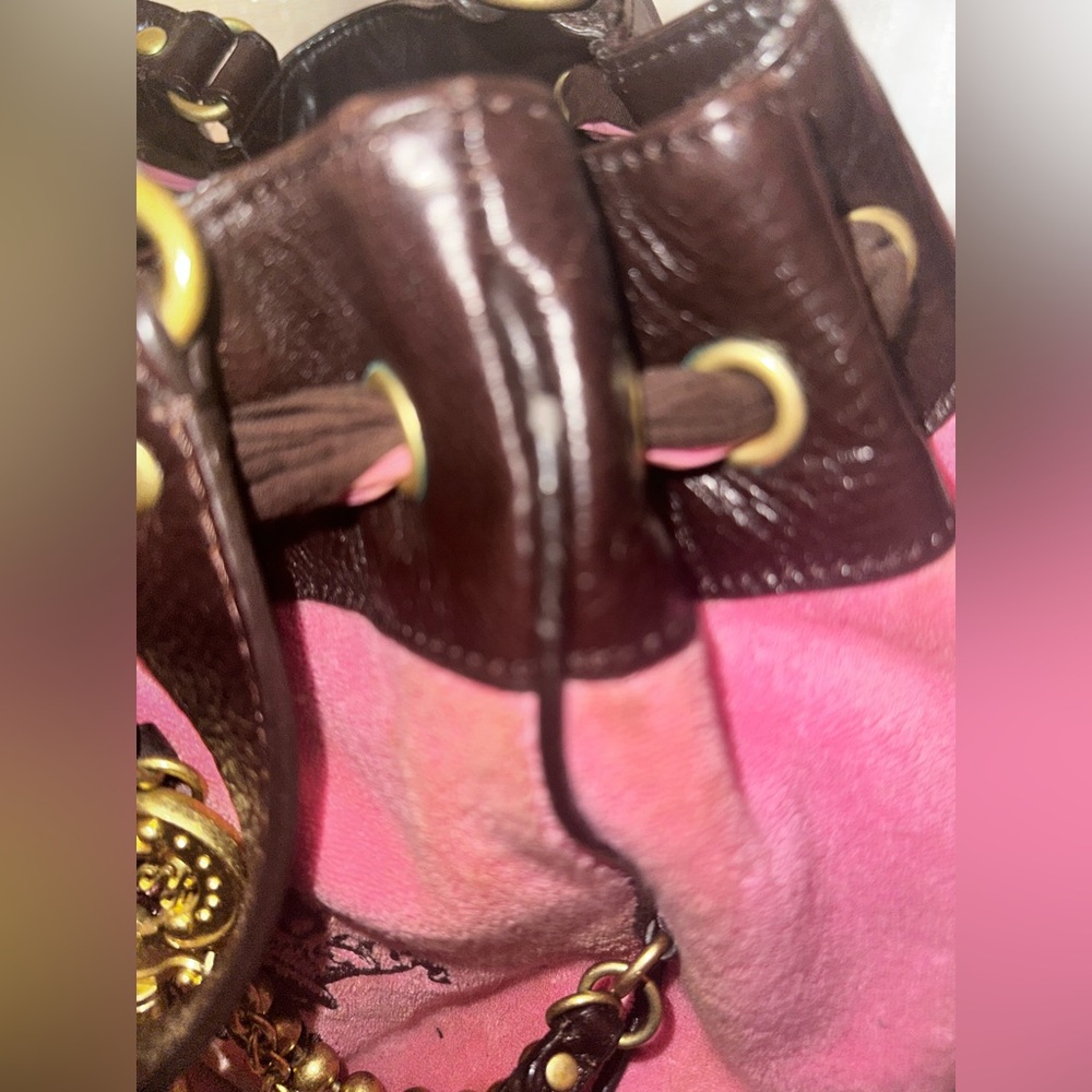 * SOLD *Juicy Couture Pink and Brown rare vintage daydreamer Bag - Picture 8 of 15